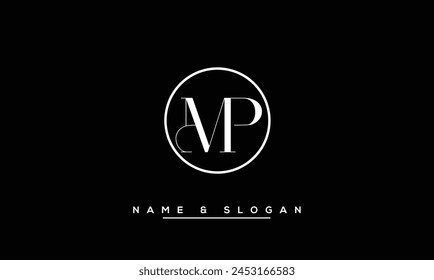 MP, PM Abstract Letters Logo Monogram