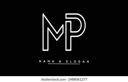 MP, PM Abstract Letters Logo Monogram