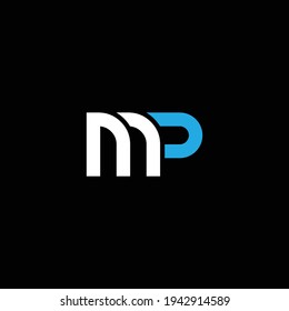 MP or PM abstract outstanding professional business awesome artistic branding company different colors illustration logo