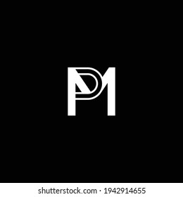 MP or PM abstract outstanding professional business awesome artistic branding company different colors illustration logo