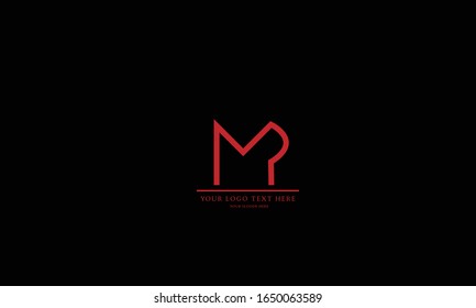 MP PM abstract vector logo monogram template