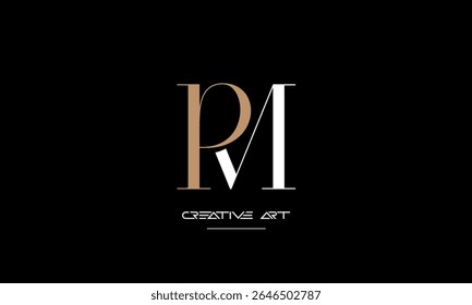 MP, PM, M, P abstract letters logo monogram