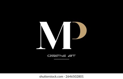 MP, PM, M, P abstract letters logo monogram