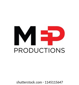 mp productions logo. mp letter logo