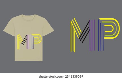 Mp Short  Sleeve Typography  T-Shirt.