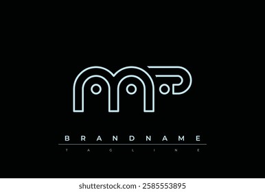 MP Technology Letter Logo Template. This tech letter logo is a graphic mark that uses letters to represent a technology company.