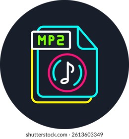 MP2 Line Multi Colour Circle