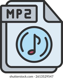MP2 Outline Filled Style Icon