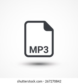 MP3 Audio File Extension Icon.