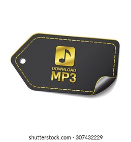 MP3 Download golden Vector Icon Design