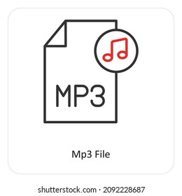 Concepto De Icono De Mp3 O Archivo Mp3