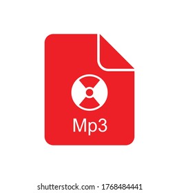 Diseño de icono de archivo Mp3 aislado en fondo blanco