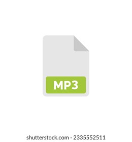 MP3 file icon isolated on white background