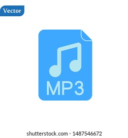 mp3 file icon. Logo element illustration. mp3 file design. colored collection. mp3 file concept. Can be used in web and mobile