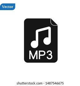 mp3 file icon. Logo element illustration. mp3 file design. colored collection. mp3 file concept. Can be used in web and mobile