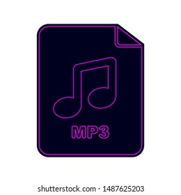 Mp3 file icon. Logo element. vector illustration