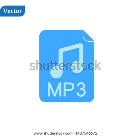 mp3 file icon. Logo element illustration. mp3 file design. colored collection. mp3 file concept. Can be used in web and mobile
