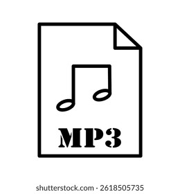 mp3 file icon on white background