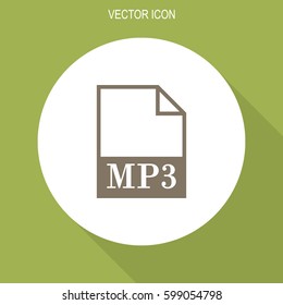 MP3 file icon. Vector.