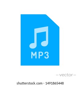 MP3 file icon. Vector illustration.