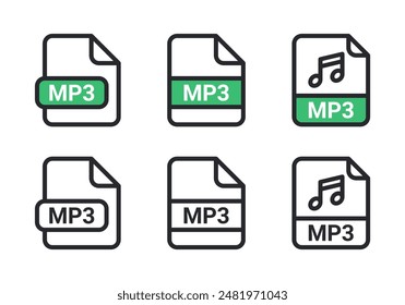 MP3-Datei Symbol Vektorgrafik. Symbol, Zeichen
