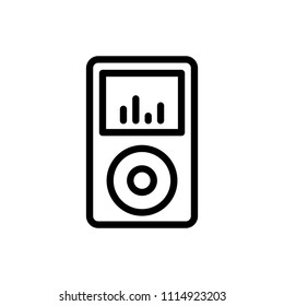 MP3 flat icon. Single high quality outline symbol of info for web design or mobile app. Thin line signs for design logo, visit card, etc. Outline logo of graphic MP3