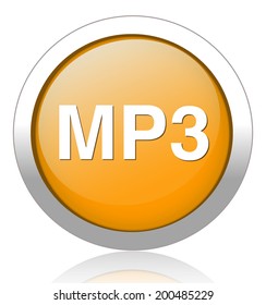 mp3 glossy icon