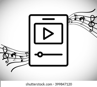 mp3 icon design, vector illustration