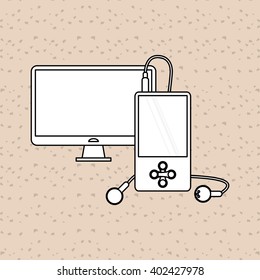 mp3 icon design, vector illustration