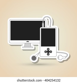 mp3 icon design, vector illustration