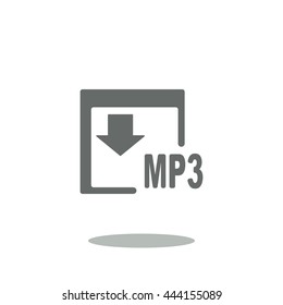 MP3 Icon, flat design style