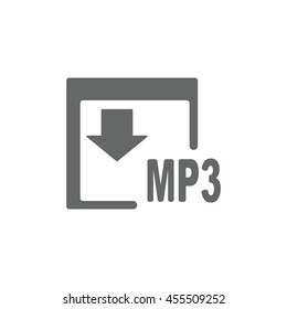 MP3 Icon, flat design style