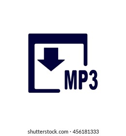 MP3 Icon, flat design style