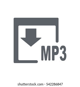 MP3 Icon, flat design style