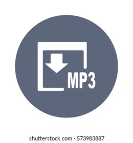 MP3 Icon, flat design style