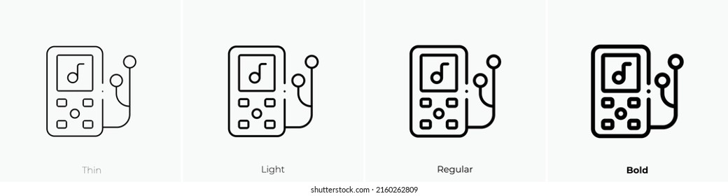 mp3-Symbol. Lineares Zeichen einzeln auf weißem Hintergrund. Vektorgrafik.