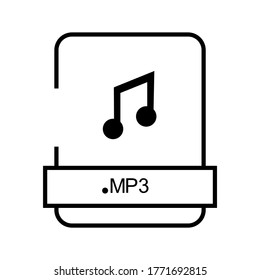 Mp3 icon or logo isolated sign symbol vector illustration - high quality black style vector icons
