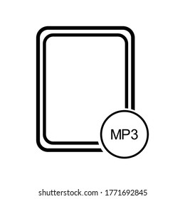 Mp3 icon or logo isolated sign symbol vector illustration - high quality black style vector icons
