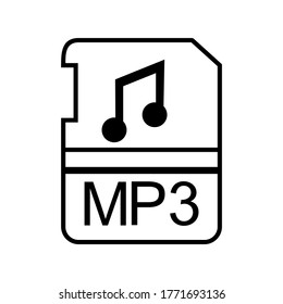 Mp3 icon or logo isolated sign symbol vector illustration - high quality black style vector icons
