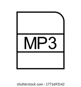 Mp3 icon or logo isolated sign symbol vector illustration - high quality black style vector icons

