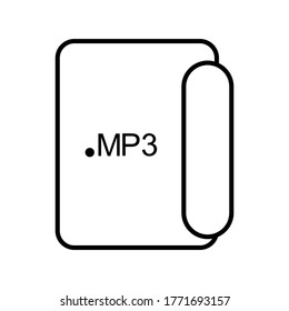 Mp3 icon or logo isolated sign symbol vector illustration - high quality black style vector icons
