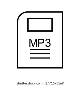 Mp3 icon or logo isolated sign symbol vector illustration - high quality black style vector icons
