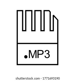 Mp3 icon or logo isolated sign symbol vector illustration - high quality black style vector icons
