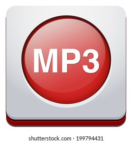 mp3 icon on white background