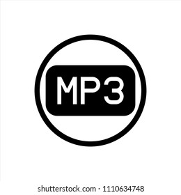 MP3 icon in trendy flat style isolated on background. MP3 icon page symbol for your web site design logo, app, UI. Vector EPS10
