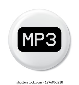 Mp3 icon in trendy flat style isolated on white background. Symbol for your web site design, logo, app, UI. Vector illustration, EPS - Vector - Vector