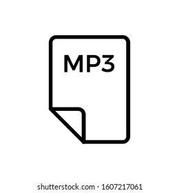 mp3 icon vector illustration logo template for many purpose. Isolated on white background