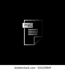 mp3 icon - white vector icon;  halftone illustration
