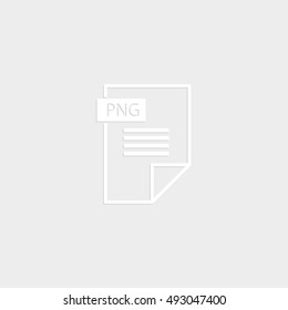 mp3 icon - white vector  icon with shadow