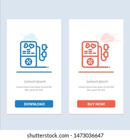 Mp3, Love, Heart, Wedding  Blue and Red Download and Buy Now web Widget Card Template